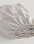 French Linen Fitted Sheet / Stone