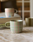 Sage & Blush Check Mug / Cat's Pyjamas - Single Mug