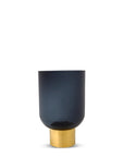 LUXOR GLASS VASE, INDIGO BLUE S