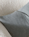 Ordonne Linen Cushion - Pistachio Houndstooth 40x60cm