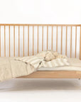 French linen quilted cot blanket