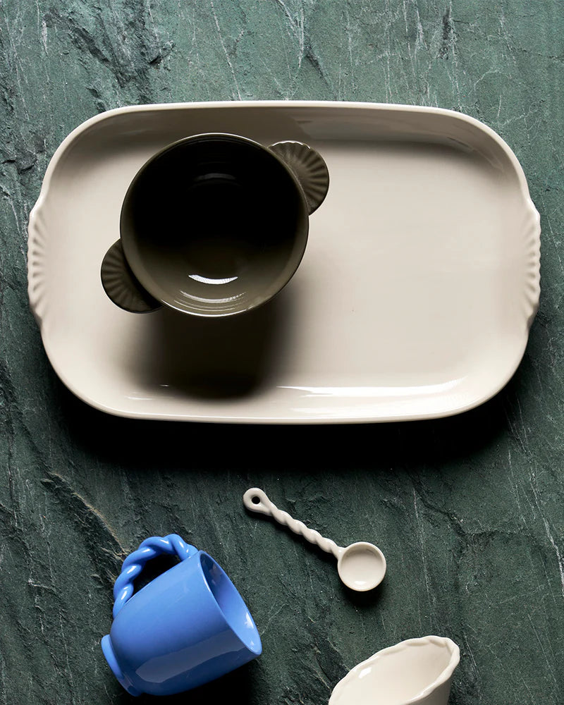 Vintage Table Rectangular Tray / Vanilla