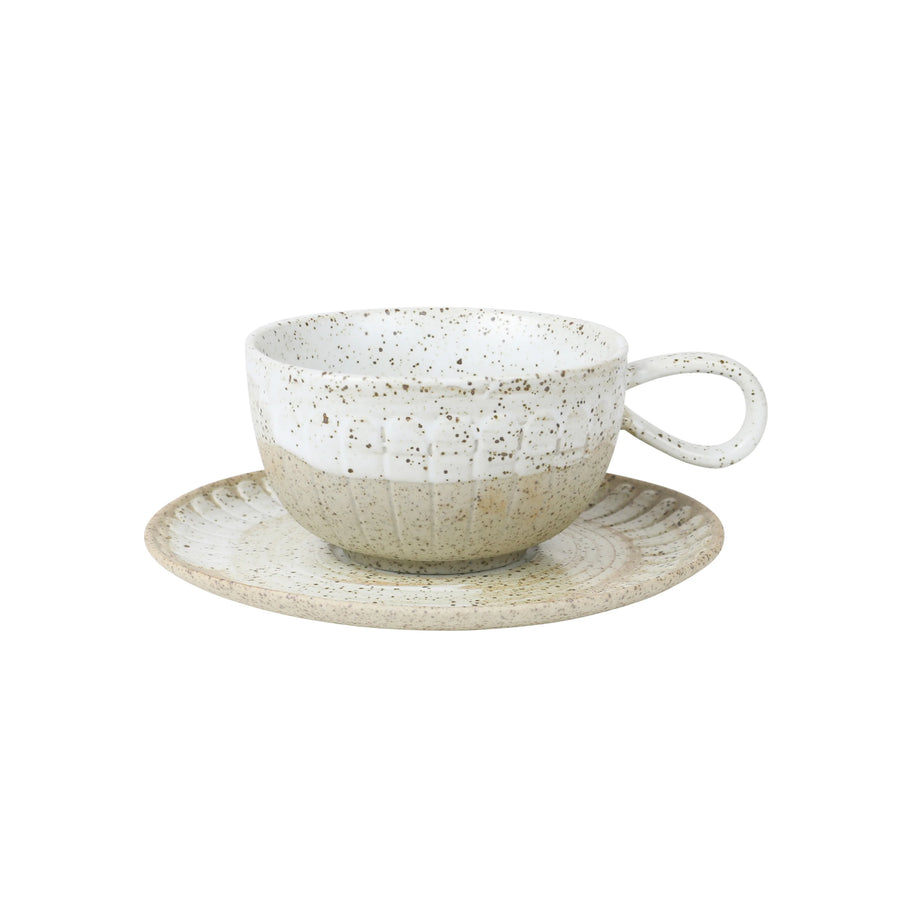 Ceylon Cup & Saucer / White