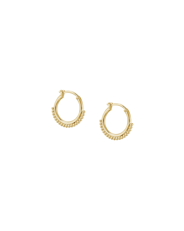 Detail Hoop Earrings / 18K Gold Vermeil