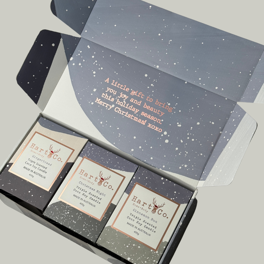 Christmas Gift Box Trio ~50% OFF- CHOOSE 3 CANDLES