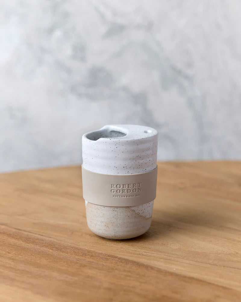 White Speckle 350ml Travel Mug / The Wanderer