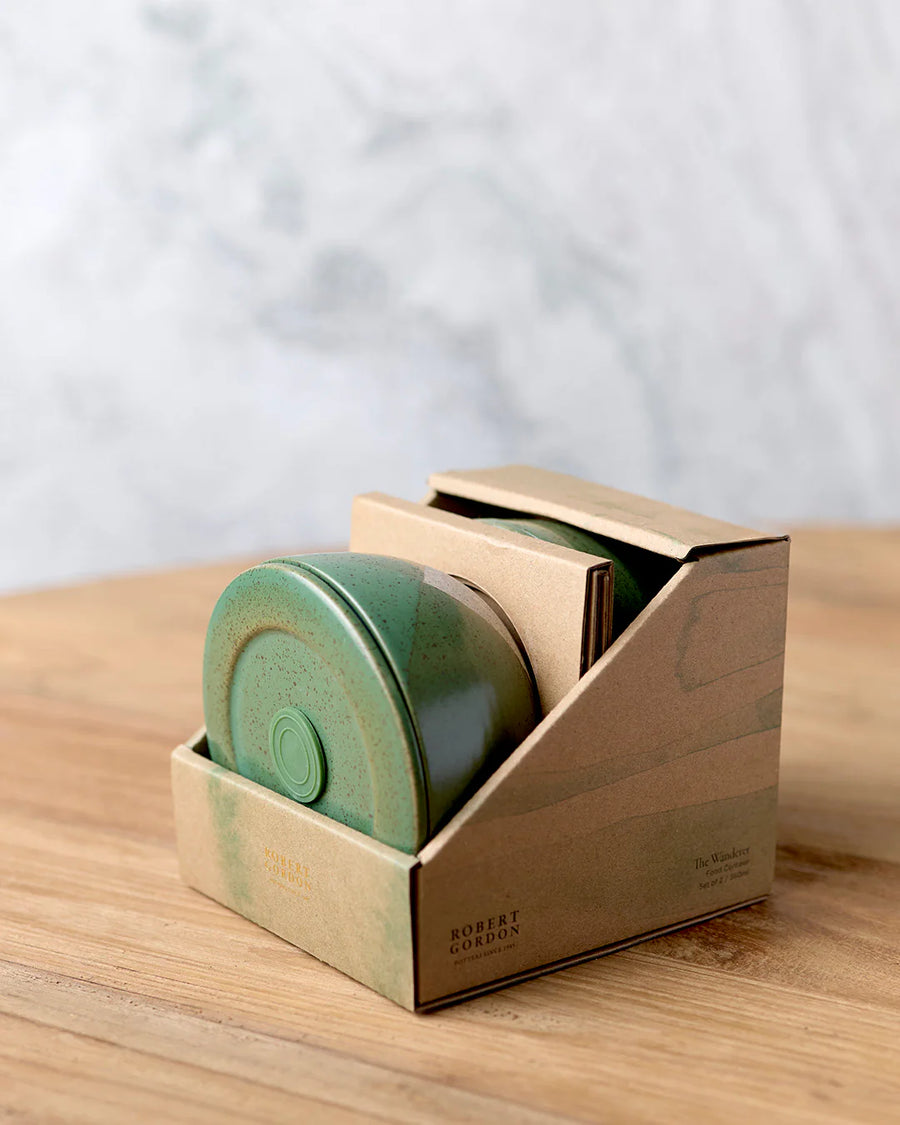 Green Set of 2 360ml Containers / The Wanderer