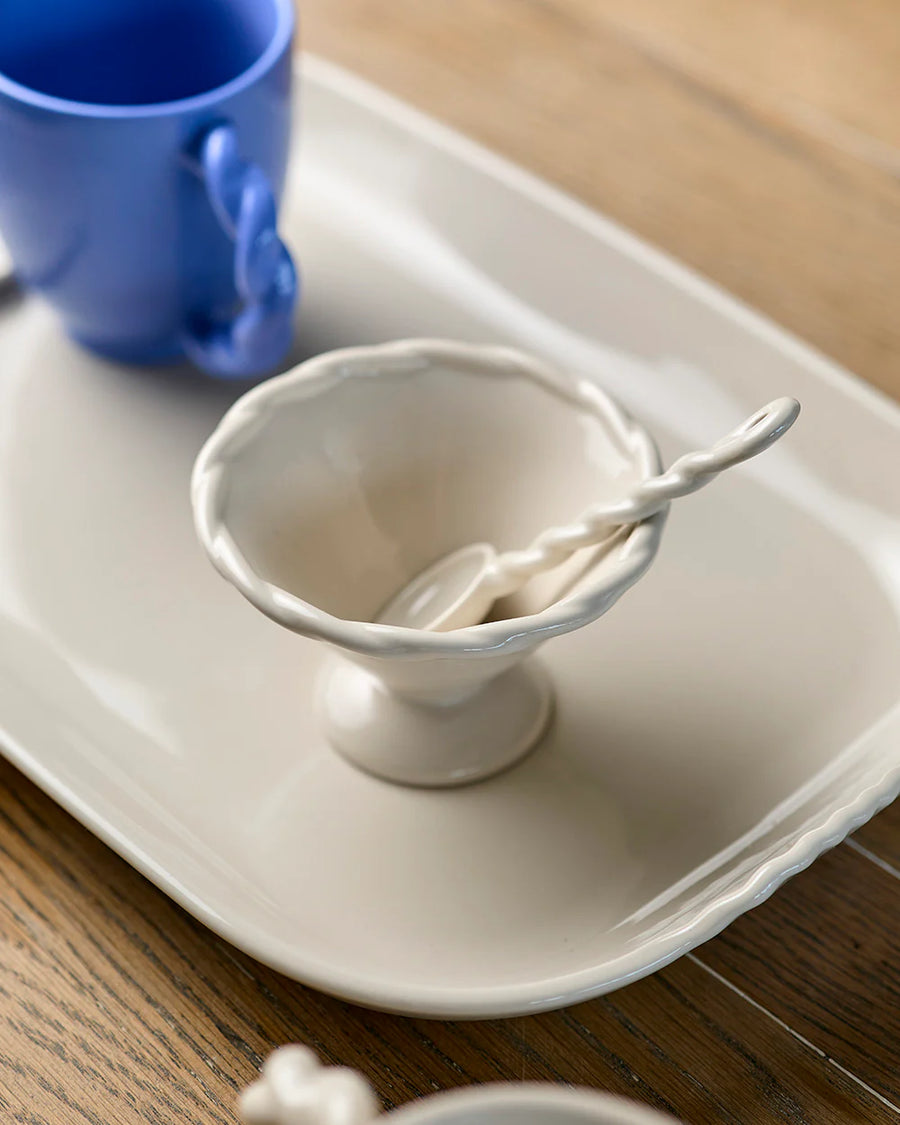 Vintage Table Elevated Condiment Bowl / Vanilla