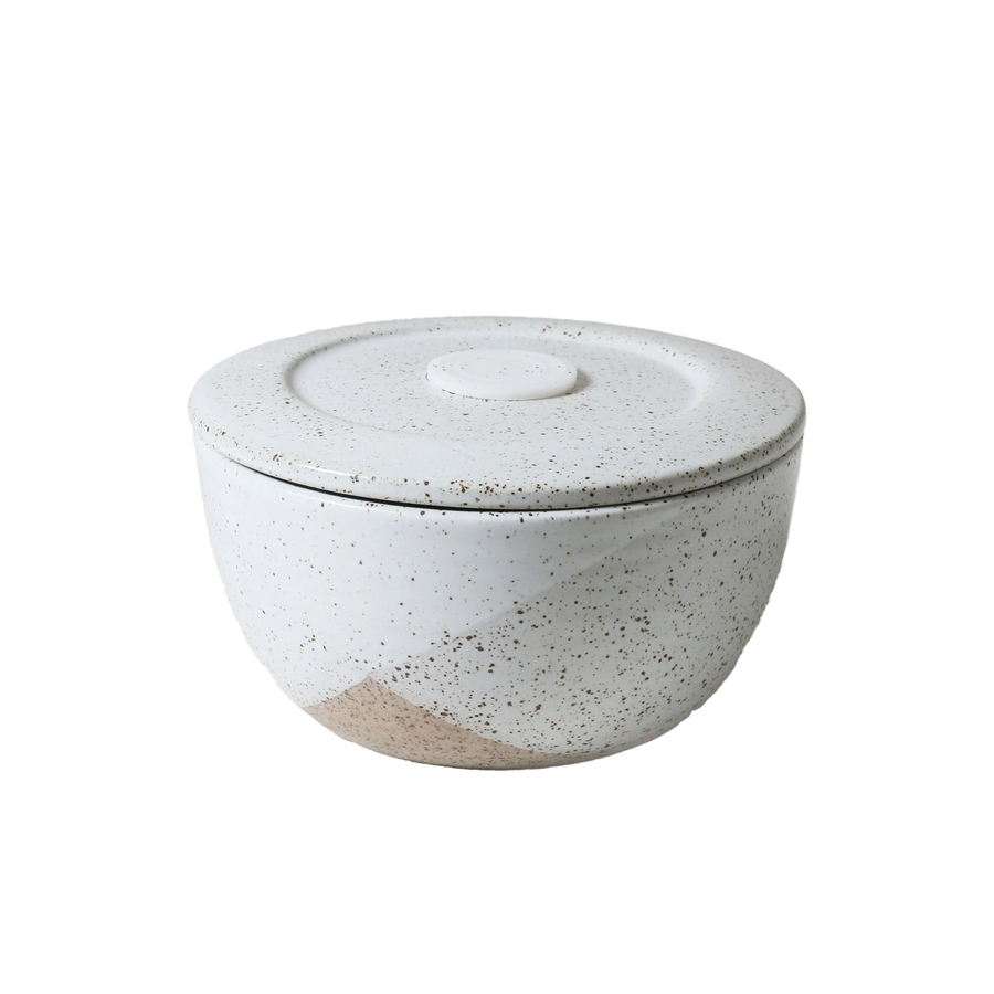 White Speckle Set of 2 360ml Containers / The Wanderer