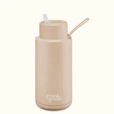 Frank Green Ceramic Reusable Bottle with Fliptop Straw / 1L