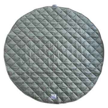 Quilted Linen Playmat | Aqua