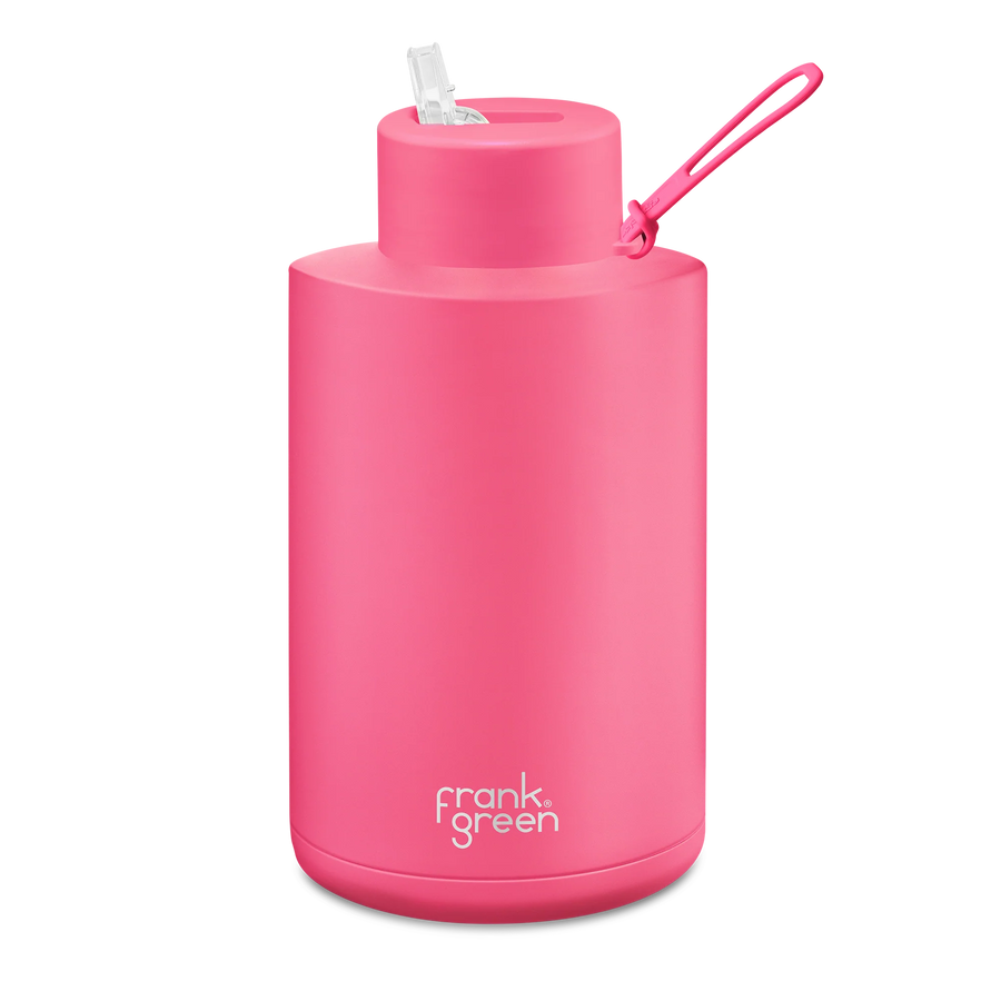 Frank Green ceramic reusable bottle with straw lid - extra large 2L