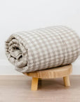 French linen quilted cot blanket