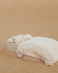 French Linen Fitted Sheet | Peach