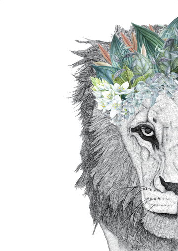 Leo The Lion With Foliage Crown - HartCo. Home & Body