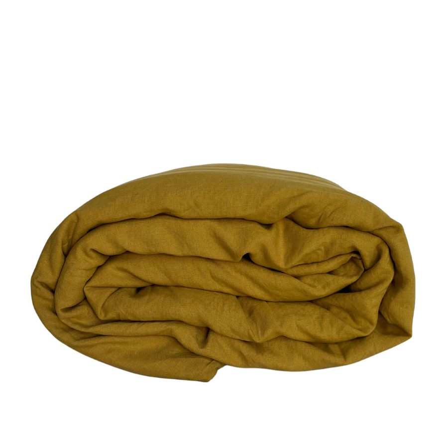 French Linen Quilt Cover | Mustard
