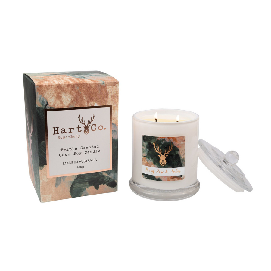 40% OFF Peony, Rose & Amber Large Scented Candle
