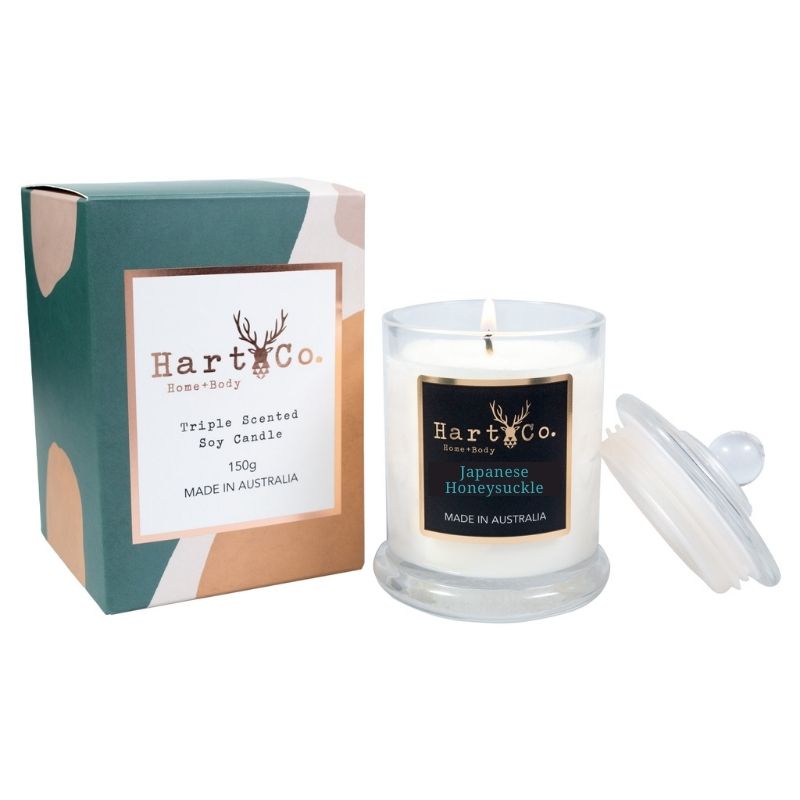 Japanese Honeysuckle Single Wick Scented Candle - HartCo. Home & Body