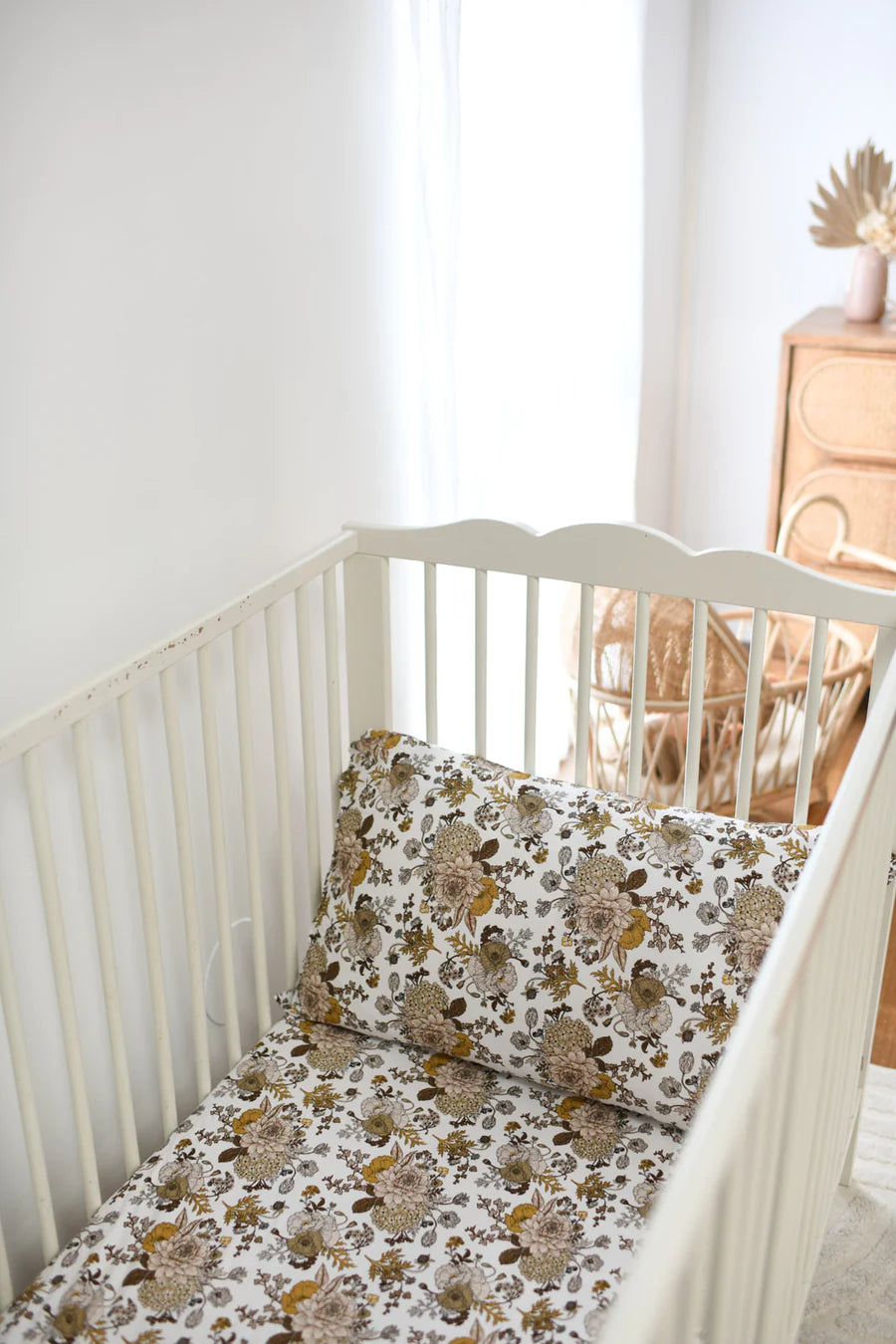 Goldie Blooms Bamboo Jersey Cot Sheet